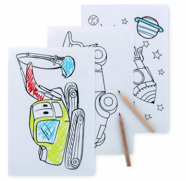 Logotrade biznesa dāvanas foto: Krāsošanas komplekts ar 6 zīmuļiem